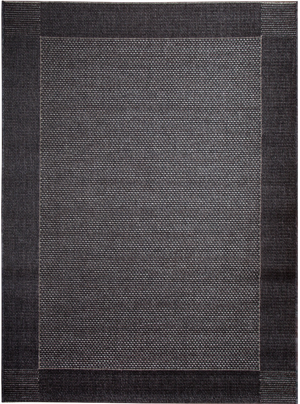 Black Outdoor Verandah Rug