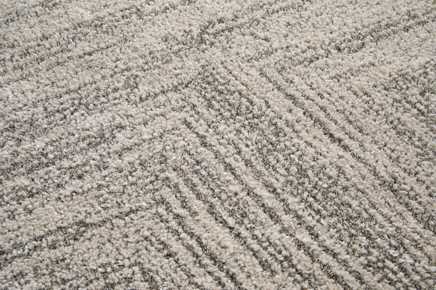 Cumulus low Pile Shaggy rug Siver Grey Geometrical