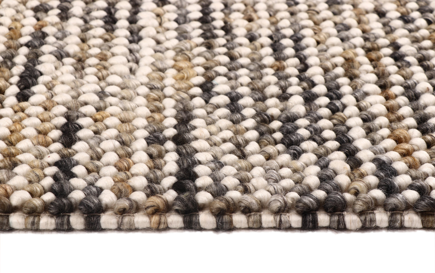 Pebble premium quality NZ Wool rugs with Viscose