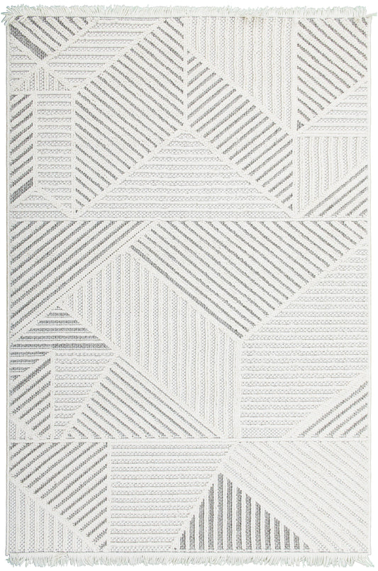 Shadow grey Lining Diamond Turkish Rug Online