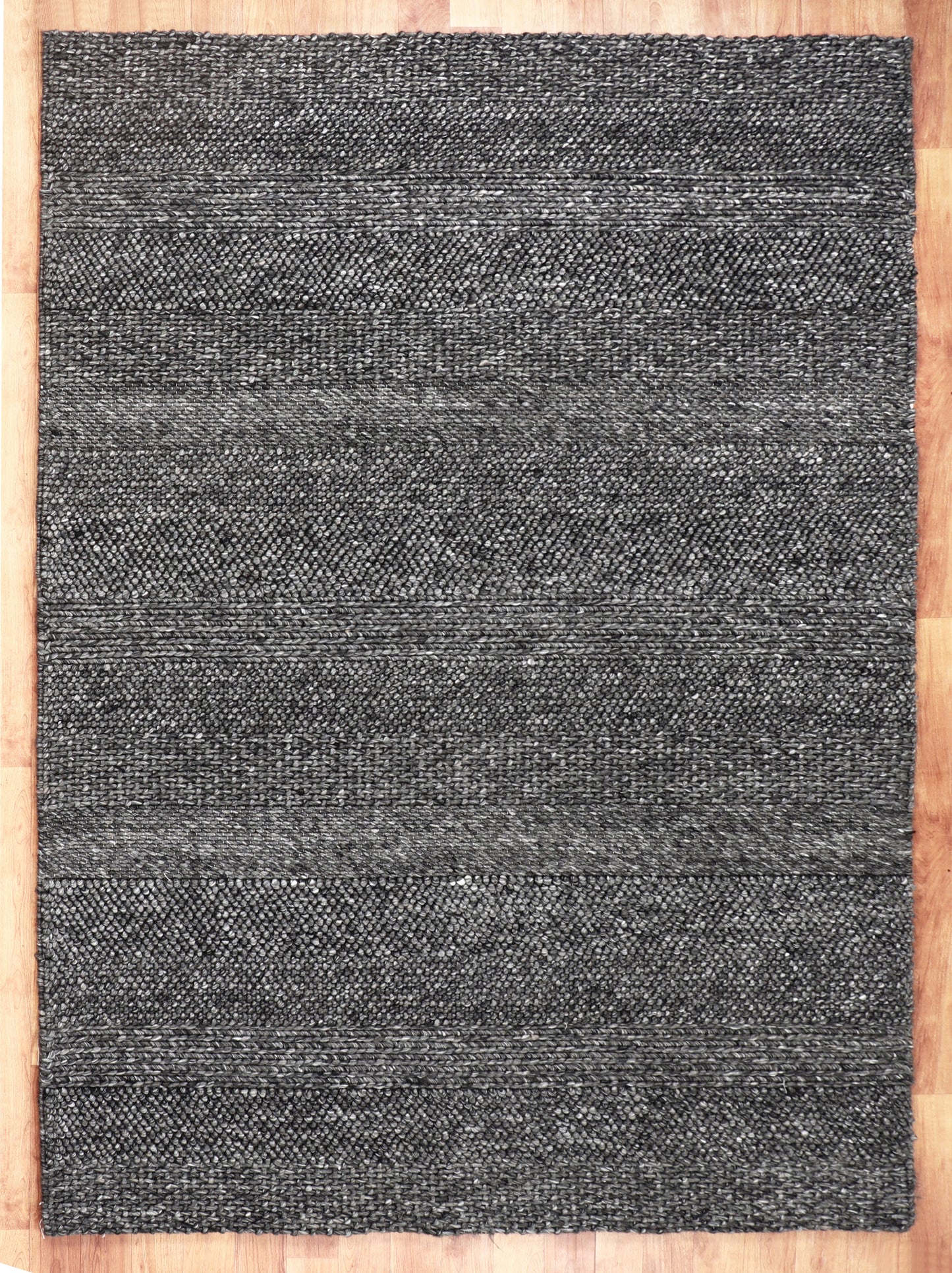 BOALT STRIPED Woolen Braided premium quality NZ wool rugs blended with viscose