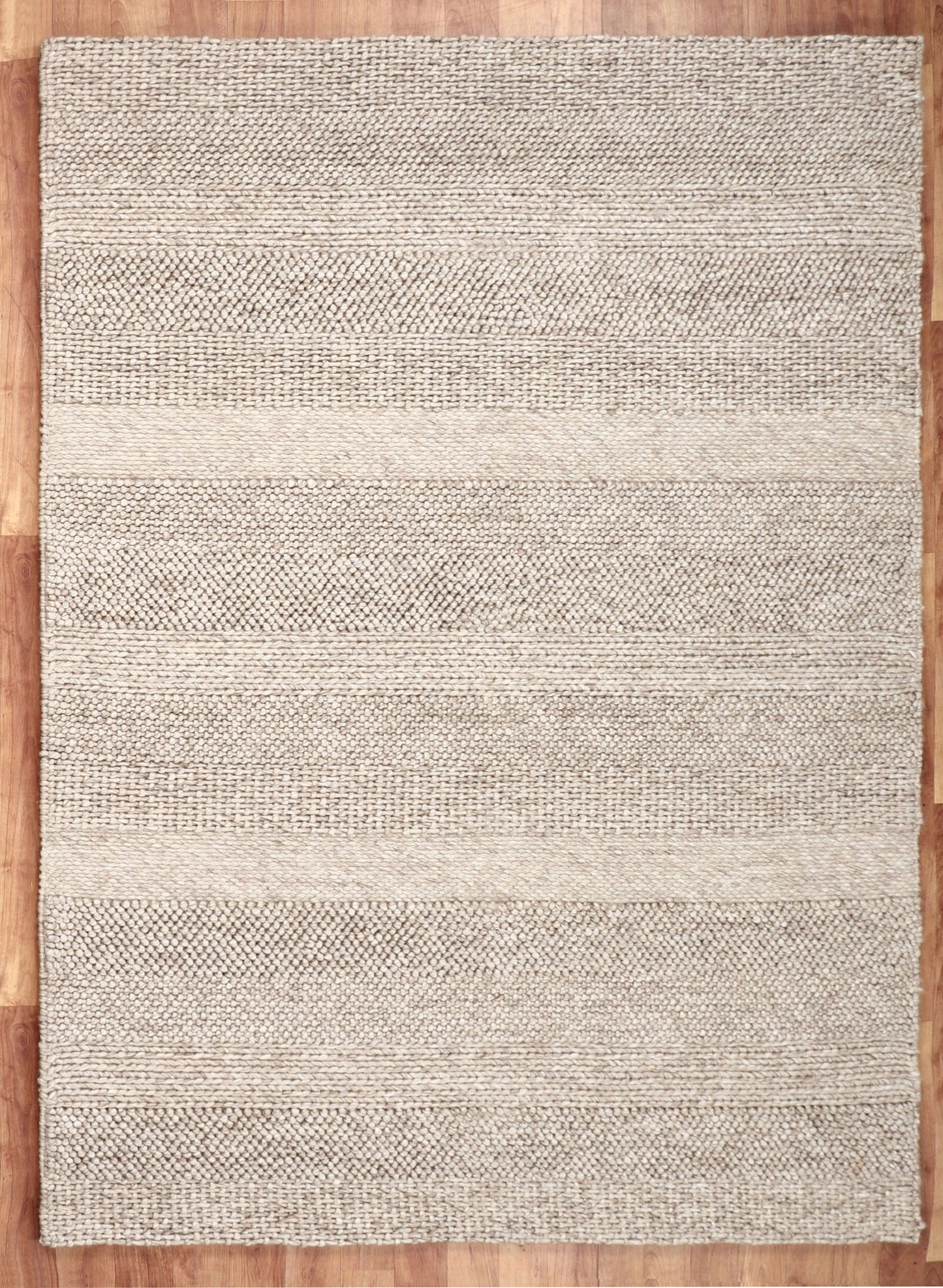 BOALT STRIPED Woolen Braided premium quality NZ wool rugs blended with viscose
