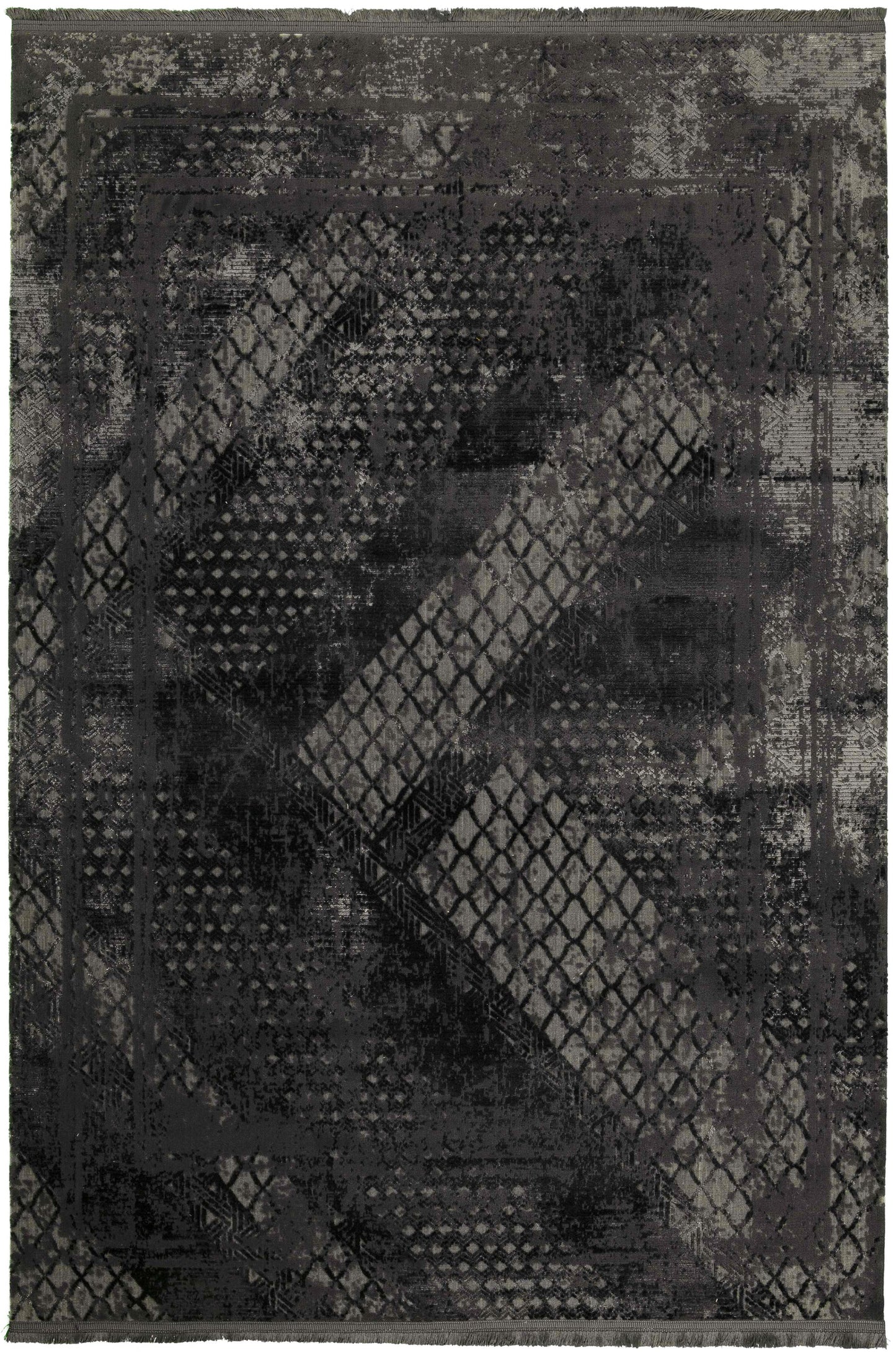 Mono Black Turkish Rug Online