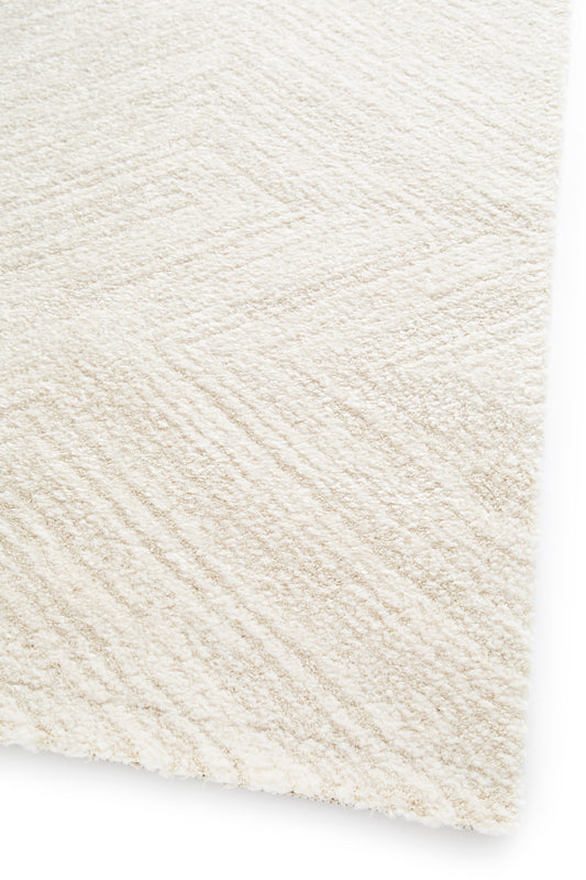 Cumulus low Pile Shaggy rug Cream Geometrical