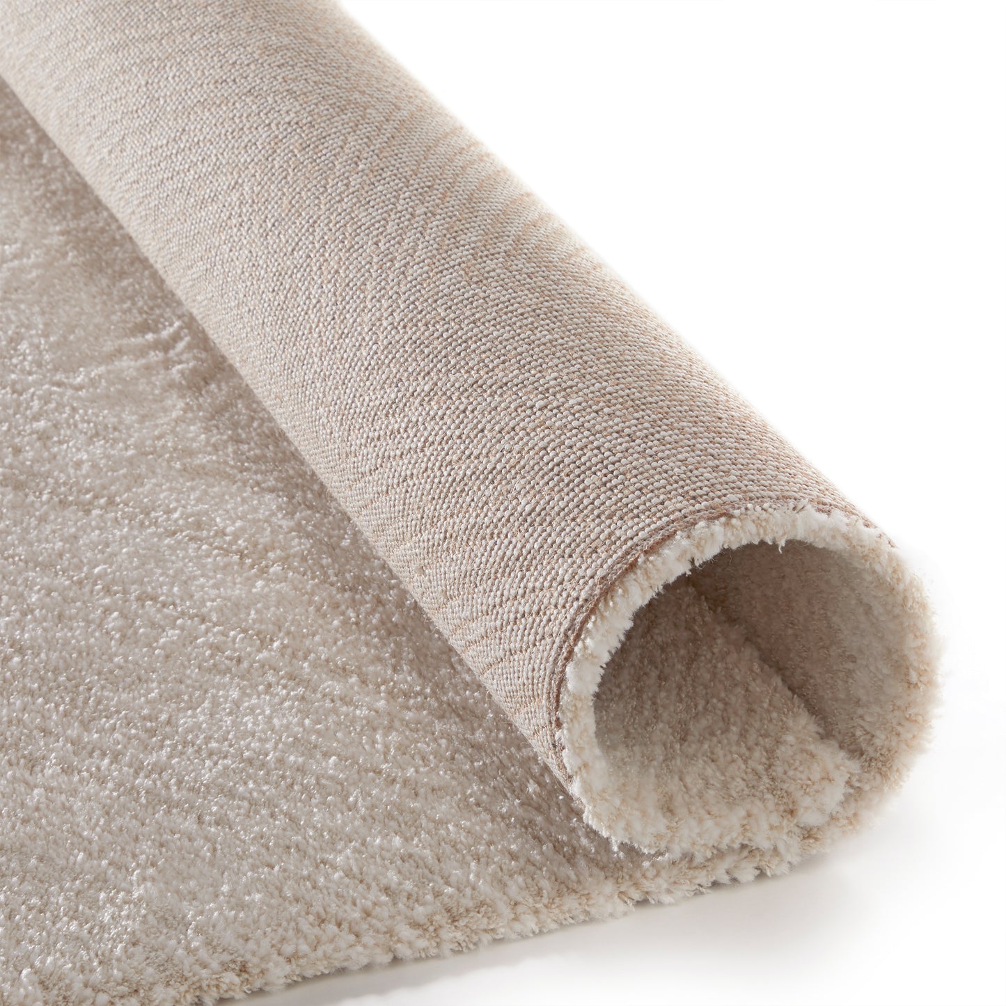 Cumulus low Pile Shaggy rug Cream Geometrical