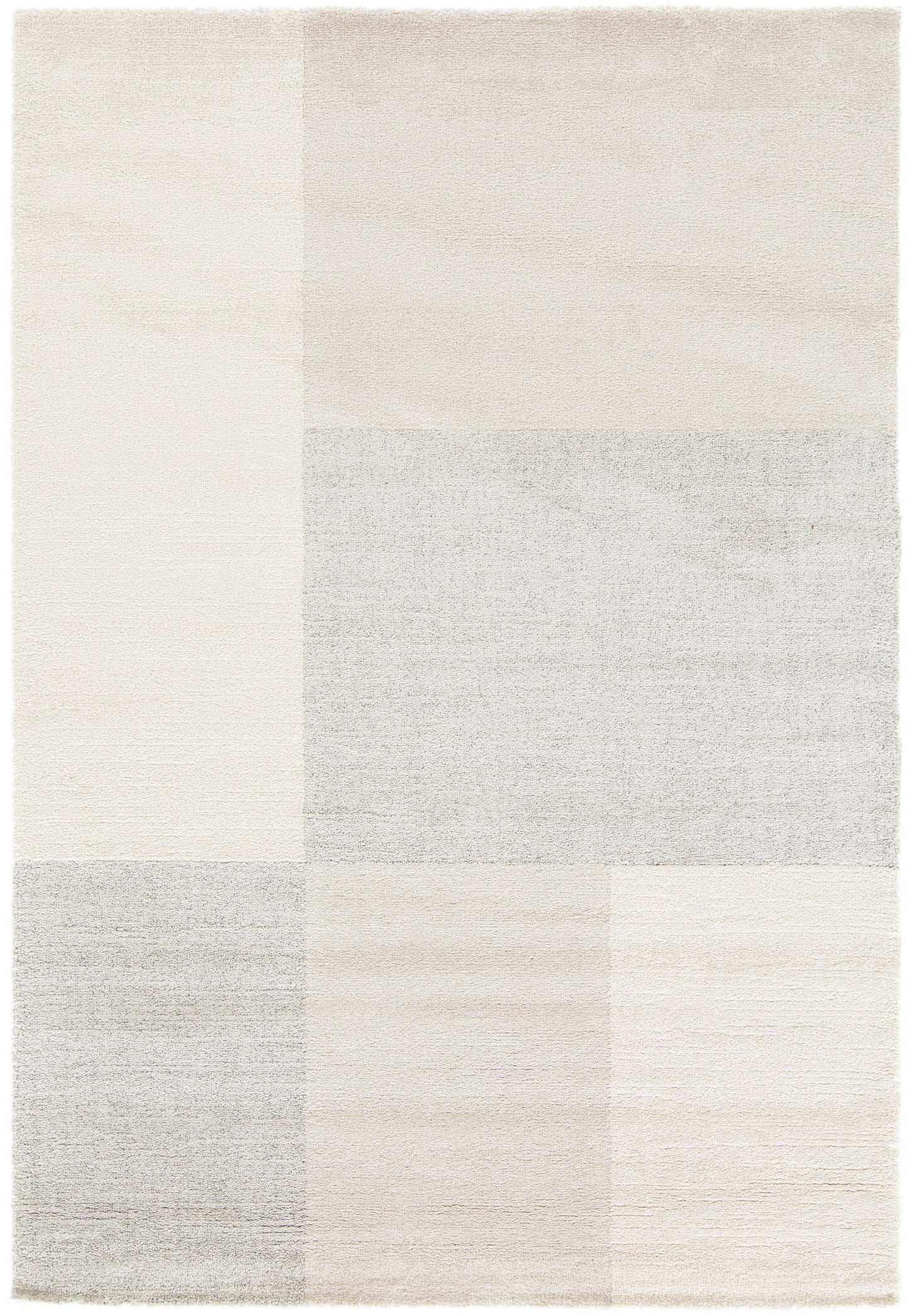 Cumulus low Pile Shaggy rug Siver Grey and Cream Combination