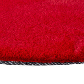 Red Pony Super Soft Shaggy low Pile Shaggy Rug - PON-RED-180x180_3