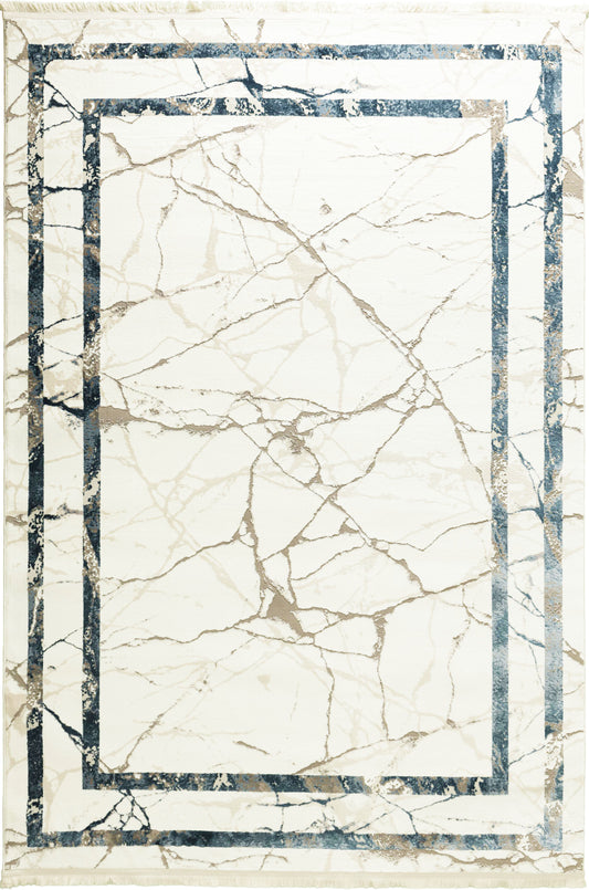 Astoria Exquisite White Broken Marble Design Rug