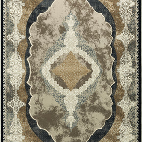 Emirgan Modern Black Border Rug - 11020MH