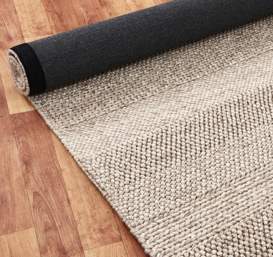 BOALT STRIPED Woolen Braided premium quality NZ wool rugs blended with viscose