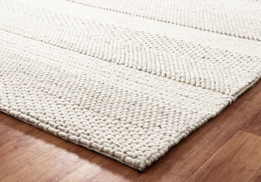 BOALT STRIPED Woolen Braided premium quality NZ wool rugs blended with viscose